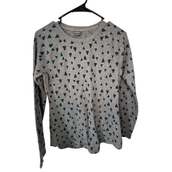 Eddie Bauer Christmas Tree Thermal Long Sleeve T-Shirt - Picture 1 of 4